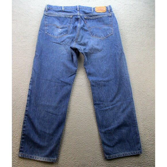Mens 42x32 Vintage Levis 505 Jeans Blue Straight USA Made Classic American Denim - Picture 1 of 8